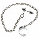 Fashion Lady Spike Stud Chain Linked Ear Cuff Earrings