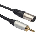 Headset Audio Cable 3.5mm Male To XLR Male Stereo Audio Extension Cable Plug