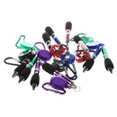 Retractable Reel Ball Pen with Belt Clip and Snap Hook 10pcs (Random Color) U7I6