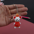 Lucky mouse keychain Keyring Fashion Pendant keychain New Year Gifts for Kid@
