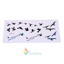 10 Sheets Flying Birds Temporary Tattoo Stickers Waterproof Body Art Decor A