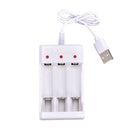 3-Slot USB Battery Charger Smart Charging For High Quality Rechargeable BatS Ew