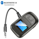 T14 Audio Transmitter Receiver Bluetooth 5.0 Adapter with LED Display 3.5mm AUX