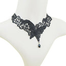 Black Lace Butterfly Choker Victorian Steampunk Gothic Collar Necklace