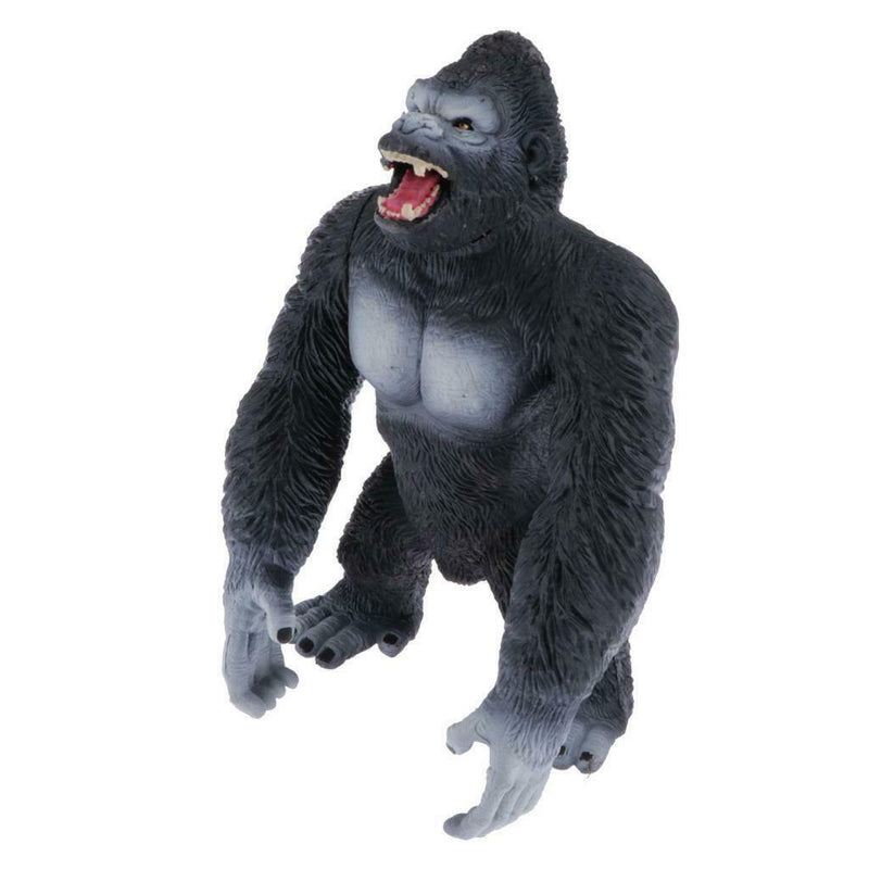 Realistic Large Sitting Gorilla, Wild Zoo Plastic Animals Learning Educational