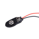 10x Black Red Cable Connection 9V Battery Clips Connector Buckle 15cm Durable BX