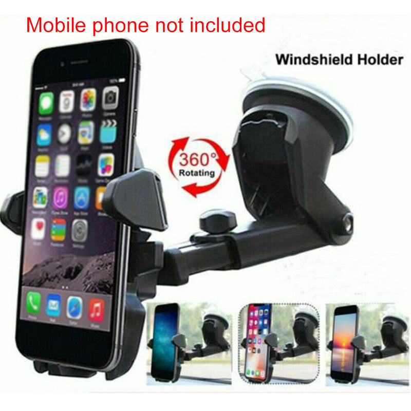 Suction Cup Retractable Car Phone Holder Interior Space Saving Universal Bracket