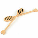 1pc Wood Wooden Heart Honey Dripper Dipper Drizzler S Pot Stir Honney Z8R3 S3A1