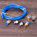 4 Pieces Teflon Tube Ptfe Blue Tubing (1.5M) with 4 Pieces Pc4-M6 Quick Fit
