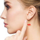 8 Pairs Snowflake Dangles Earrings Snowman Pendant Ear Hooks Christmas Gift