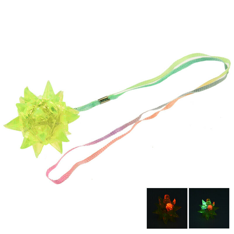 Light-Up Flashing Star LED Ball Pendant Necklace T6T9
