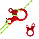 5Pcs Camping tent cord rope fastener guy line runner carabiner hook hanger BX