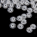 100 Set Plastic White Button Snap Fastener Press Stud Poppers 14.1mm T8