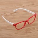 2PCS New Kid Stylish Eye Glasses Anti Eyestrain Soft Silicone Frame Glasses