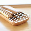 Bamboo Crochet Beginner Set Mixed Aluminum Handle Crochet Hooks Kit Bamboo