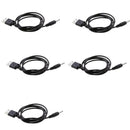 5 X USB 2.0 Male to 3.5mm 1.35mm Female DC Power Plug Barrel 5V Cable Cord