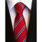New Red blue stripes Silk Tie Jacquard Woven Classic Necktie Men's Tie #gib