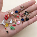 20Piece Enamel Mixed Random Send Alloy Pendant Charms Jewelry DIY Accessories