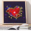 5D DIY Special Shaped Diamond Painting Heart Pattern Needlework Home Decor