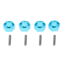 Set of 4 Wheel Hub Hex Compatible for WLtoys A959 A979 1/18 Scale Blue