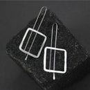 New Long Drop Geometric Square Earrings  Geometric Dangle Earrings Cos Style Hn