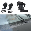 2Pcs Auto Car Window Windshield Washer Spray Sprayer Nozzle Accessories Black