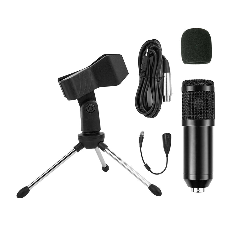 Studio Recording Condenser Microphone Kit USB Cable Audio Cable for Podcast