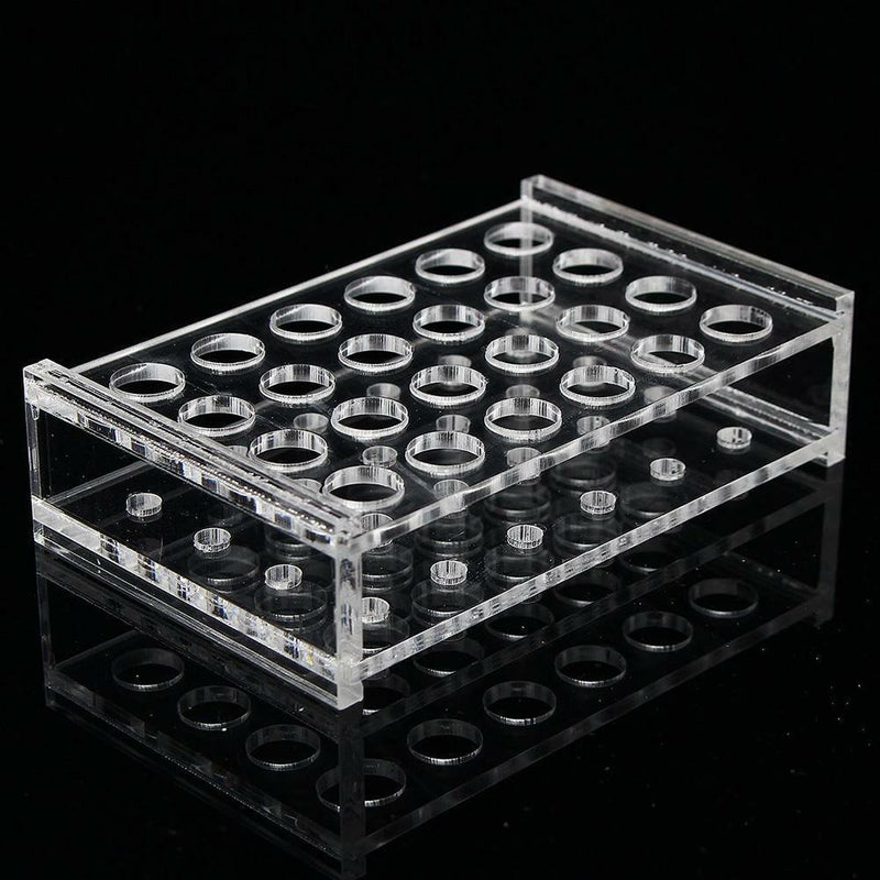 24 Holes Test Tube Rack Testing Tubes Holder Storage Safe Plastic Lab Supplies