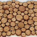 100x Slices Round Disc Tree Natural Pine Wood Chips Circle Bark Craft Decor Z7E3