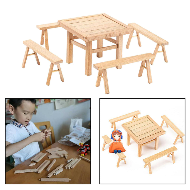 Wood Disassembly Crafts Kits Nut Hand-assembled Tenon Chair Toys Age 3+