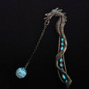 Luminous Night Dragon Bookmark Label Read Maker Feather Book Stationery Copper F