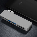 7-In-1 2 Usb Port Dual Type-C Hub Docking Station Support 4kx2k Hdmi Sd/Tf