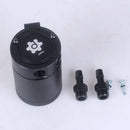 2-Port Baffled Aluminum Oil Catch Can Air Oil Separator Defends Intercooler