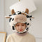 Cute Girl Hat Plush Cow Animal Themed Hat Cap Head Warmer Photo Supplies Props