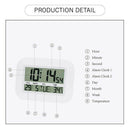 Digital Wall Clock Battery Operated Simple Large LCD Alarm Clock Temperatur E7V4