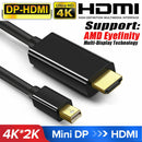 1.8M Mini DP Display Port Thunderbolt 2 to HDMI Cable Adapter For MacBook Pro bs