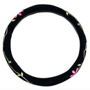 Automotive Women Embroidery Cute Car Steering Wheel Cover (Twin Flowers)