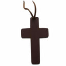 5X(Women Coffee Color Wooden Cross Pendant Sweater Necklace Jewelry Decor H9D5)