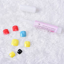 24pcs/pack lattice false nails toe nails tips nail art design french with glu LJ