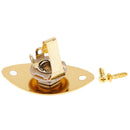 Oval Indented Output Input Jack Plug Socket for Electric Guitar Bass Golden