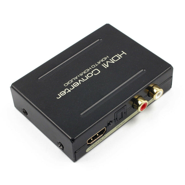 1080P HDMI to HDMI Audio Splitter Converter Optical SPDIF+RCA L/R Extractor