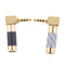 2 Pack Premium 2.5mm L-shaped Right Angle 4 Pole Male Plug Conductor Connector,