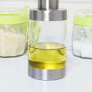 1 pcs Transparent Seasoning Oil Can 350ml Stainless Steel High Quality