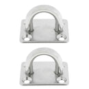 2Pc Square Pad Eye Plates Stainless Steel 8mm Shade Sail Marine Boat Fitting