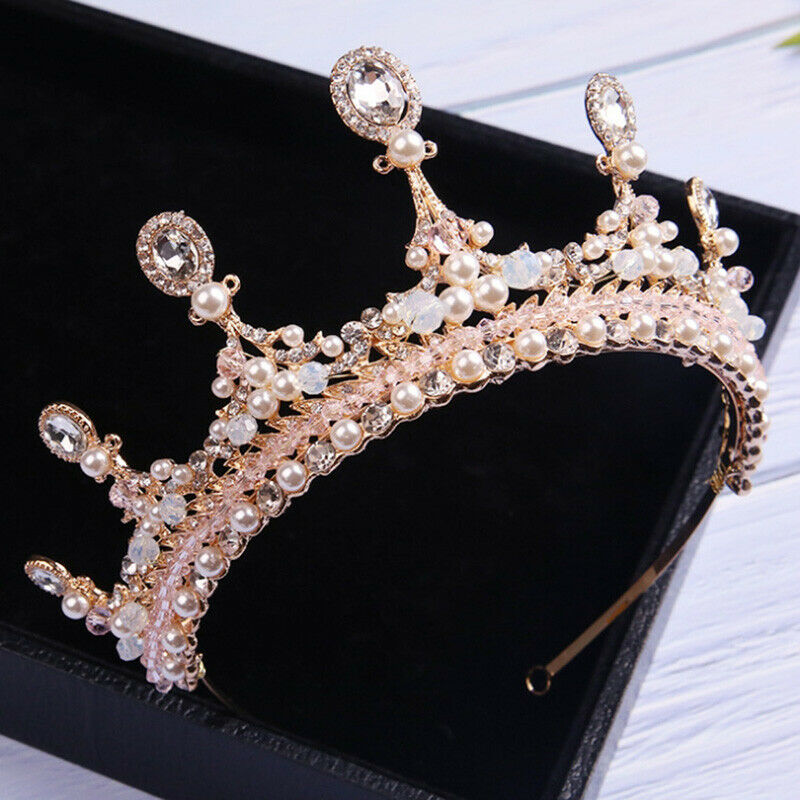Baroque Crystal Rhinestone Wedding Crown Headband Bridal Tiara Party Queen G Kw