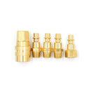5Pcs Brass Quick Coupler Set Solid Air Hose Connector Fittings 1/4" NPT Tools FT