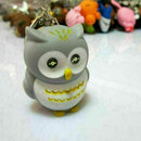 Cute Owl Keyring with LED Lights and Hooting Sound Novelty Key Rings Nice K X1A9