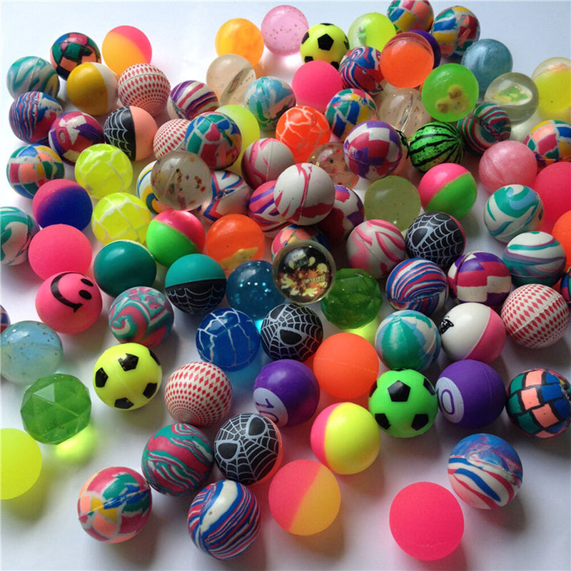 10 Pc Mixed 30mm Bounce Balls Multi-Colored Elastic Juggling Jumping Ball N3cD