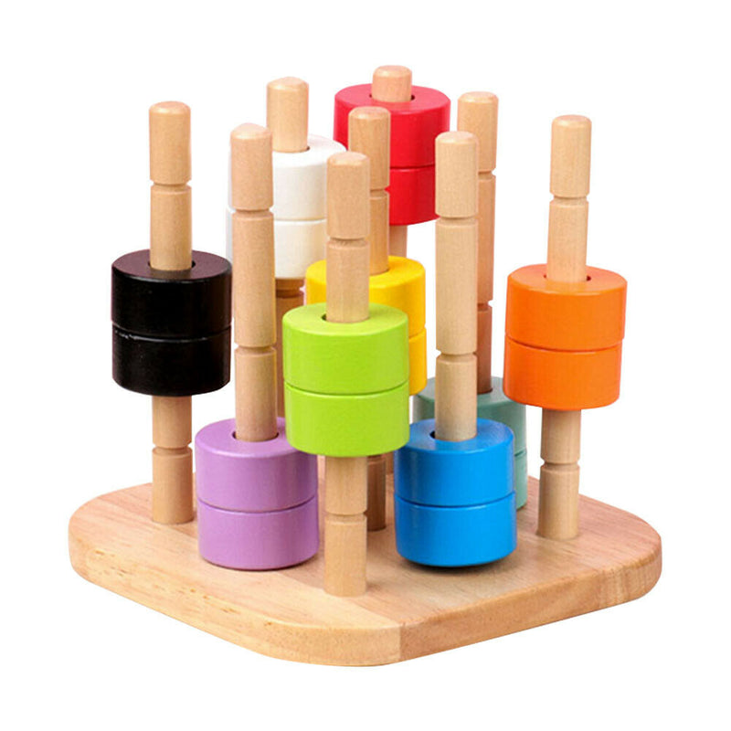 Early Education Column Blocks Puzzle Shapes Stacking Enlightenment Toys