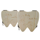 Wood Baby Tooth Box Kid Umbilical Lanugo Keepsakes Storage Case English-Typ